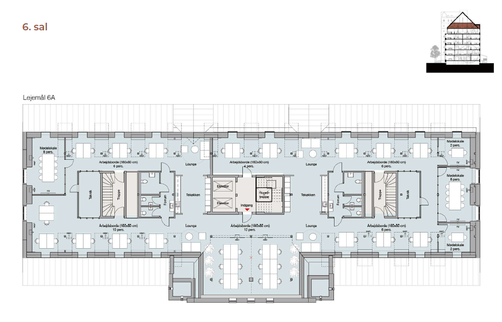 Plantegning 6. sal